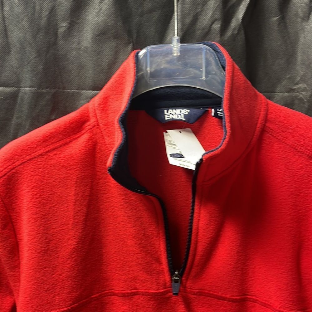 Lands ends 1/4 zipper pull over fleece - Picture 4 of 12